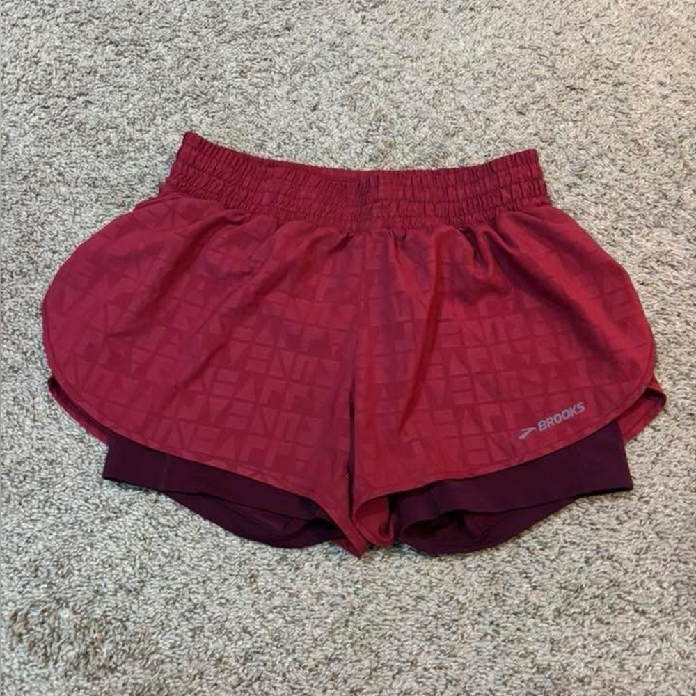 Brooks Women's Deep Red Athletic Running Shorts